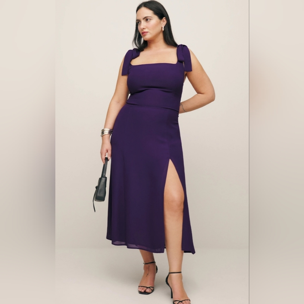 Refomation Twilight Dress in Raisin